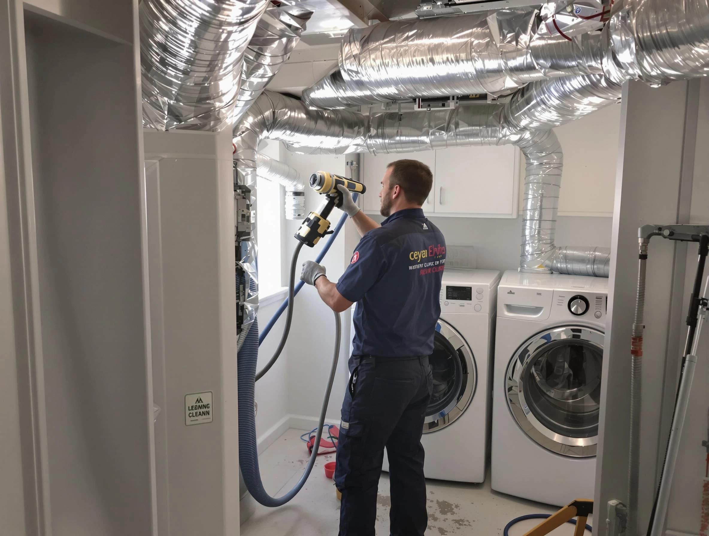 El Monte Dryer Vent Cleaning specialist using advanced equipment for thorough duct cleaning in El Monte